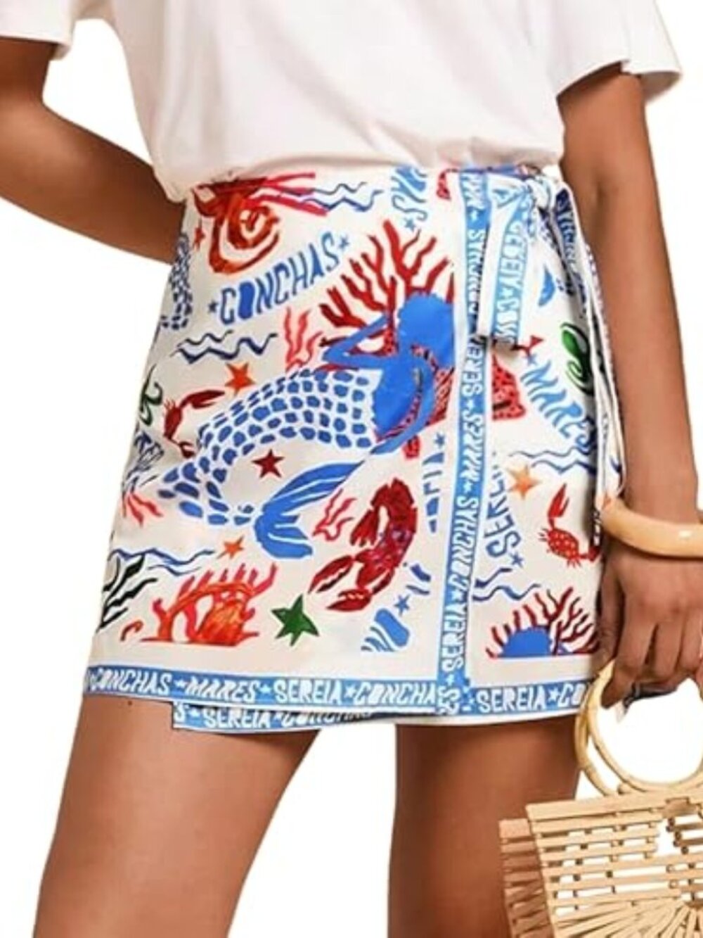 NWOT Women's Coastal Mermaid Wrap Skirt